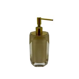 Saboneteira Liquida Lyra 250ml Cristal/honey - Metal Gold - 1