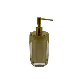 Saboneteira Liquida Lyra 250ml Cristal/honey - Metal Gold
