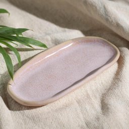CONJUNTO C/ 4 TRAVESSAS OVAL RASA MINI ORGÂNICO LITCHI 16,5x8 CM - 4