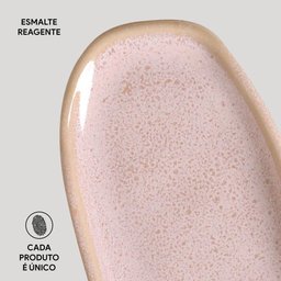 CONJUNTO C/ 4 TRAVESSAS OVAL RASA MINI ORGÂNICO LITCHI 16,5x8 CM - 5
