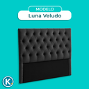 Ver imagem 5 de Cabeceira Estofada Queen Luna Nature Veludo Preto 158x136