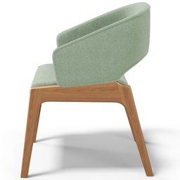 Kit 04 Cadeiras de Jantar e Estar Living Estofada Lince Nature L02 Bouclê Oliva - Lyam Decor - 6