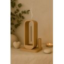 Ver imagem 1 de Porta Incenso Aura com Suporte para Varetas Cor Marrom Capuccino Miira Studio