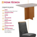 Ver imagem 7 de Mesa de Jantar Olimpia 120cm Tampo MDF Vidro com 4 Cadeiras Yasmin