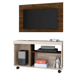 Combo Bruno Painel Mais Rack com Rodízios e Prateleira para Tv até 42 Polegadas Sala de Estar Off - 1