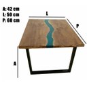 Ver imagem 4 de Mesa de Centro River Table Madeira com Resina Epóxi 60 x 50 cm