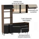 Ver imagem 5 de Armário de Cozinha Completa 290cm Rustic/Preto/Crema Safira Madesa 03