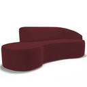 Ver imagem 1 de Sofá 4 Lugares Curvo Sala de Estar Living Firenze Direito D02 Veludo Marsala 260 cm C-278 - Lyam