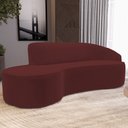 Ver imagem 2 de Sofá 4 Lugares Curvo Sala de Estar Living Firenze Direito D02 Veludo Marsala 260 cm C-278 - Lyam