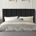 Ver imagem 1 de Cabeceira Estofada Cama Box Solteiro 90 Cm Taís Linho:preto