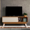 Ver imagem 3 de Bancada Frizz 1.5 Tvs até 65” Naturale Off White 506130 Madetec