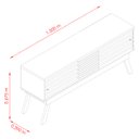 Ver imagem 5 de Bancada Frizz 1.5 Tvs até 65” Naturale Off White 506130 Madetec