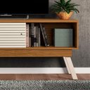 Ver imagem 4 de Bancada Frizz 1.5 Tvs até 65” Naturale Off White 506130 Madetec