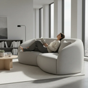 Ver imagem 6 de Sofá Sala Nuvem 170 cm Conforto Premium Decorativo Orgânico:Cinza