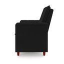 Ver imagem 5 de Kit Poltrona e Puff Amamentação Confortável Ternura Suede Preto