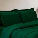 Ver imagem 2 de Kit 6 Pçs Cobre Leito com fronha e lençol Casa Dona Exclusivo Verde Militar