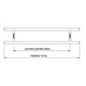 Puxador Inox Preto Para Porta Pivotante Madeira Vidro 1.20mt - 4