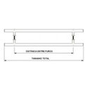 Ver imagem 4 de Puxador Inox Preto Para Porta Pivotante Madeira Vidro 80 Cm