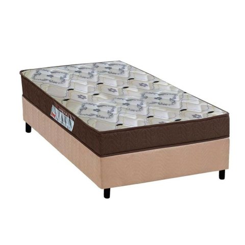 Cama Box Solteiro: Colchão Espuma Ortobom D45/ep Fort Tech Iso 150 + Base Crc Suede Clean(78x188)