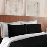 Kit 6 Pças Jogo de Cama Afável Microfibra Casa Dona Original Preto e Branco - 2