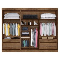 Guarda-roupa com Espelho 6 Portas e 6 Gavetas Alba Made Marcs - 2