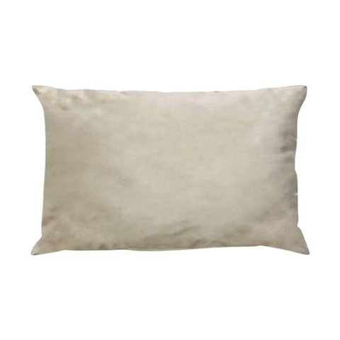 Capa para Almofada em Veludo Liso Retangular 60x40 Bege