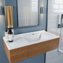 Ver imagem 2 de Cuba Pia Lavatório Copacabana 60 Cm para Banheiro Branco