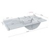 Cuba Pia Lavatório Copacabana 60 Cm para Banheiro Branco - 4
