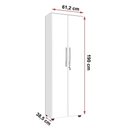 Ver imagem 2 de Armario Organizador Multiuso 2 Portas com Chave Branco