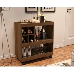 Aparador Carrinho Multi Uso para Cozinha Sala e Banheiro - Canela - 1