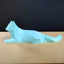 Ver imagem 2 de Gato 28 Cm De Comprimento - Estatueta - Decoração - Toque 3D:Azul Tiffany