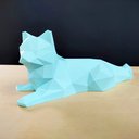 Ver imagem 1 de Gato 28 Cm De Comprimento - Estatueta - Decoração - Toque 3D:Azul Tiffany