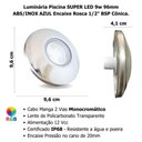 Ver imagem 4 de Luminária Piscina Super Led 9w Azul Inox 96mm