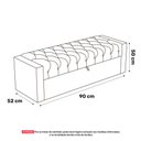 Ver imagem 5 de Cabeceira e Calçadeira Báu Solteiro Atena 90cm Capitonê Linho Azul - Abmaza