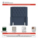 Ver imagem 3 de Cabeceira e Calçadeira Báu Solteiro Atena 90cm Capitonê Linho Azul - Abmaza