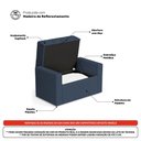 Ver imagem 6 de Cabeceira e Calçadeira Báu Solteiro Atena 90cm Capitonê Linho Azul - Abmaza