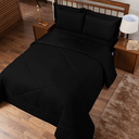 Ver imagem 1 de Kit Edredom Casal Queen 3 Peças Margarida Cama Box:preto