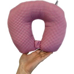 Almofada de Pescoço Premium Cor:xadrez Rosa - 2