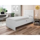 Ver imagem 1 de Cama Solteiro Baú Larissa Branca com Colchão