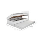 Ver imagem 3 de Cama Solteiro Larissa com Auxiliar Branca Framar