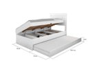 Ver imagem 3 de Cama Solteiro Larissa com Auxiliar Branca Framar