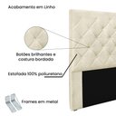 Ver imagem 3 de Cabeceira Cama Box King 195 Cm Tania Linho Pérola S04 - D'Rossi