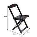 Ver imagem 3 de Jogo de Mesa com 4 Cadeiras de Madeira Dobravel 70x70 Ideal para Bar e Restaurante - Tabaco