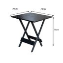 Ver imagem 3 de Jogo de Mesa com 4 Cadeiras de Madeira Dobravel 70x70 Ideal para Bar e Restaurante - Preto