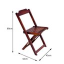 Ver imagem 2 de Conjunto Mesa de Madeira Dobravel 120x70 Imbuia 8 Cadeiras