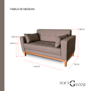 Ver imagem 5 de Sofá Gianni | Base de Madeira & Tecido Acquablock Impermeável | 2 Lugares | Medida 140cm | Fendi 317