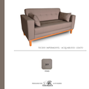 Ver imagem 5 de Sofá Gianni | Base de Madeira & Tecido Acquablock Impermeável | 2 Lugares | Medida 140cm | Fendi 317