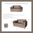 Ver imagem 4 de Sofá Gianni | Base de Madeira & Tecido Acquablock Impermeável | 2 Lugares | Medida 140cm | Fendi 317