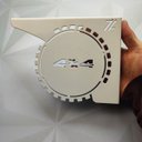 Ver imagem 3 de Mãos Francesas de Prateleira 20cm Desenho Roda 4x4 Decorativa Branca Aço