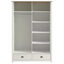 Ver imagem 5 de Guarda Roupa Solteiro 133cm 2 Portas Deslizantes Lazio Branco/Freijó F07 - Mpozenato